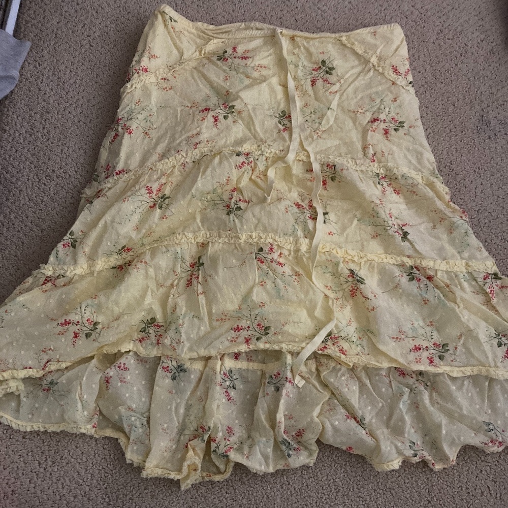Floral Yellow Skirt